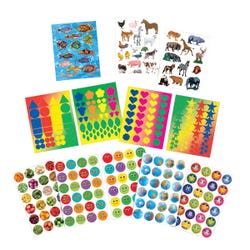 Image for School Smart Assorted Everyday Stickers, 60 Sheets, Pack of 1700 from School Specialty