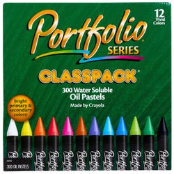 Image for Crayola Portfolio Water Soluble Oil Pastels Classpack, 12-Assorted Colors, Set of 300 from School Specialty
