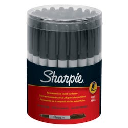 Image for Sharpie Fine Permanent Markers with Canister, Black, Pack of 36 from School Specialty