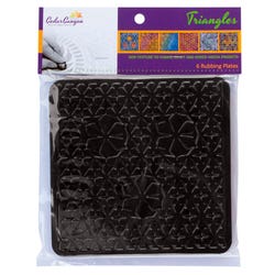 Image for Jack Richeson Triangles Rubbing Plate, 7 x 7 Inches, Set of 6 from School Specialty