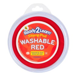 Image for Ready2Learn Jumbo Circular Washable Stamp Pad, 6 inch Diameter, Red from School Specialty