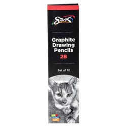 Image for Sax Graphite Drawing Pencil Pack, 2B Lead Hardness Degree, Set of 12 from School Specialty