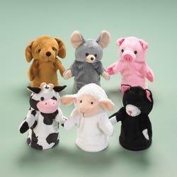 Image for Childcraft Farm Animal Puppets for Kids, 8-1/2 Inches, Set of 6 from School Specialty