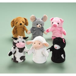 Childcraft Farm Animal Puppets for Kids, 8-1/2 Inches, Set of 6 Item Number 1353644
