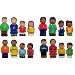 Image for Get Ready Kids Multicultural Family Figures, Set of 16 from School Specialty