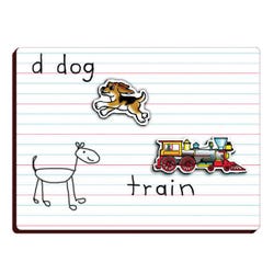 Flipside Lined/Plain Two-Sided Magnetic Dry Erase Board, 9 x 12 Inches Item Number 202084