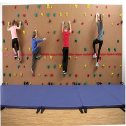 Image for Everlast Entry-Level Traverse Wall Kit with Mat-locking System, 8 x 20 Feet, 2 Inch Red or Blue Mat from School Specialty