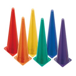 Image for High Visibility Fluorescent 9 Inch Poly Cone Set from School Specialty