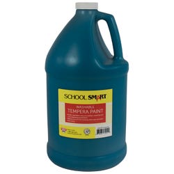 School Smart Washable Tempera Paint, Turquoise, 1 Gallon Bottle Item Number 2002767