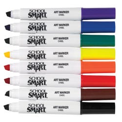 Image for School Smart Art Markers, Chisel Tip, Assorted Colors, Set of 8 from School Specialty