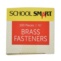 Image for School Smart Prong Fasteners, 1/2 Inches, Size 2, Brass Plated, Pack of 100 from School Specialty