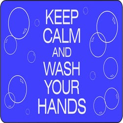 Image for Justrite Keep Calm And Wash Hands Safety Mat, 4 x 6 Feet from School Specialty