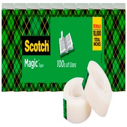 Image for Scotch 810 Magic Tape, 0.75 x 1000 Inch, Matte Clear, Pack of 10 from School Specialty