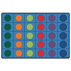 Image for Carpets for Kids Seating Circles Carpet, 6 x 9 Feet, Rectangle, Multicolored from School Specialty