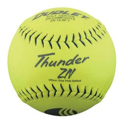 Image for Dudley Thunder ZN Slow Pitch Softball, 12 Inches, Neon Yellow from School Specialty