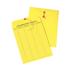 Image for Quality Park Inter-Departmental Envelopes, 10 x 13 Inches, Yellow, Box of 100 from School Specialty
