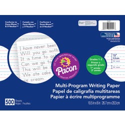 Image for Pacon Multi-Program Handwriting Paper, 1/2 Inch Rule, 10-1/2 x 8 Inches, Pack of 500 from School Specialty