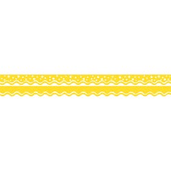 Image for Barker Creek Happy Double-Sided Trimmer, 2-1/4 x 36 Inches, Yellow, Pack of 13 from School Specialty