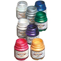 Image for Jacquard Non-Toxic Lumiere Paint Set, 2.25 oz Bottle, Assorted Metallic and Pearlescent Color, Set of 8 from School Specialty