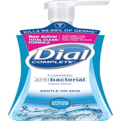 Dial Anti-Bacterial Foaming Hand Soap, 7.5 oz, Spring Water, Item Number 1446015