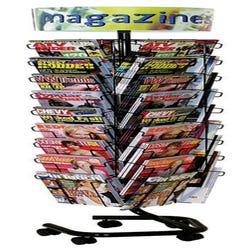 Image for R-Wireworks Magazine Revolver with Casters, 14 x 69 x 14 Inches, 36 Pocket, Assorted Color from School Specialty