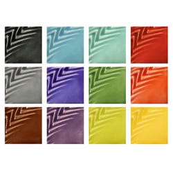 AMACO Teacher's Palette Light Glaze Class Pack, Pint, Assorted Colors, Set of 12 Item Number 2095459