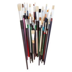 Image for Jack Richeson Slightly Imperfect Brushes, Assorted Brush Types, Assorted Handles, Assorted Sizes, Set of 42 from School Specialty