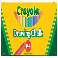 Image for Crayola Drawing Chalk, Non-Toxic, Assorted Colors, Set of 144 from School Specialty