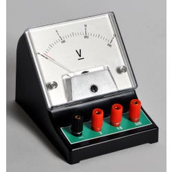 Frey Scientific Economy DC Voltmeter Triple Range, 0-3V (0.1V); 0-15V (0.5V); 0-300V (10V), Item Number 584709