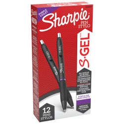 Image for Sharpie S-Gel Pens, Medium Point, 0.7 mm, Purple Ink, Pack of 12 from School Specialty