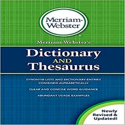 Merriam-Webster's Dictionary And Thesaurus, Hardcover 2041351