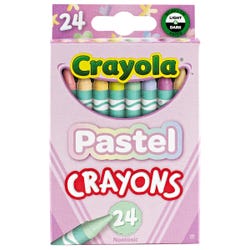 Crayola Crayons, Assorted Pastel Colors, Set of 24 Item Number 2130514