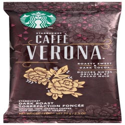 Image for Starbucks Cafe Verona Pre Ground Drip Brewing Coffee, 2-1/2 oz Packet, Box of 18 from School Specialty