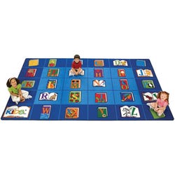 Image for Carpets for Kids Reading by The Book Carpet, 5 Feet 10 Inches x 8 Feet 4 Inches, Rectangle, Multicolored from School Specialty