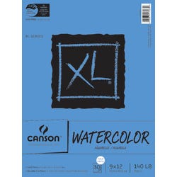 Canson XL Watercolor Pad, Wireless, 9 x 12 Inches, 140 lb, 30 Sheets Item Number 1371707