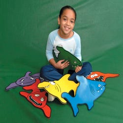 Image for Sportime Sharkskool Marker Spots, 11 x 20 Inches, Set of 6 from School Specialty