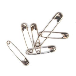 School Smart Safety Pins, Assorted Sizes, Steel, Nickel Plated, Pack of 50 021780