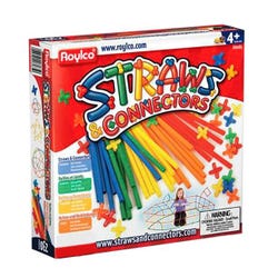 Image for Roylco Flexible Straws and Connectors Building Kit, 8 in, Assorted Color, Set of 230 from School Specialty