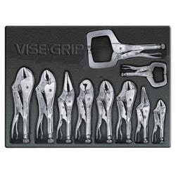 Image for Vise Grip Irwin Locking Plier Set in a Tray, High Grade Alloy Steel, Set of 10 from School Specialty