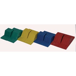 Image for Sportime Rubber Starting Blocks, 9 x 14 x 16 Inches, Assorted Colors, Set of 8 from School Specialty
