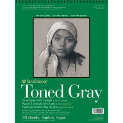 Image for Strathmore 400 Series Toned Gray Drawing Pad, 11 x 14 Inches, 80 lb, 24 Sheets from School Specialty