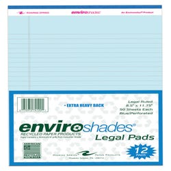 Image for Enviroshades Legal Pads, 8-1/2 x 11 Inches, Blue, 50 Sheets, Pack of 12 from School Specialty
