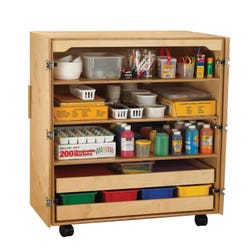 Image for Childcraft Mobile Supply Cabinet, Birch, 36 x 24 x 46 Inches from School Specialty