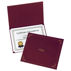 Image for Oxford® Certificate Holder, Letter Size, Burgundy, Pack of 5 from School Specialty