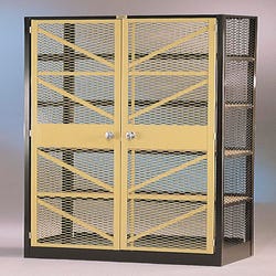 Debcor Large Drying Cabinet,36 x 18 x 84 Inches, Dark Brown/Antique Gold 423146