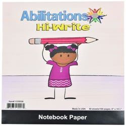Image for Abilitations Hi-Write Wide Ruled Notebook Paper, 100 Pages/50 Sheets from School Specialty