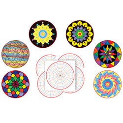 Roylco Make-a-Mandala Paper, Assorted Colors, 36 Sheets, Item Number 2104211