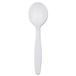 Image for Dixie Foods Durable Heavyweight Shatter Resistant Soup Spoon, Plastic, White, Pack of 100 from School Specialty