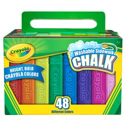 Image for Crayola Washable Sidewalk Chalk, Assorted Colors, Set of 48 from School Specialty