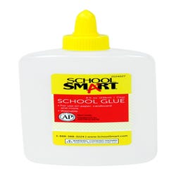 School Smart Washable School Glue, 8 Ounce Bottle, Clear 2124027